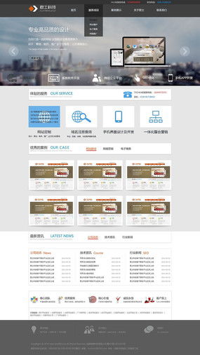 紅動中國 網絡公司網站網頁模板與設計素材的視覺盛宴